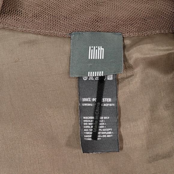 Lilith Paris Brown Tulle Midi Skirt M Layered Tutu Dark Fairy Whimsigoth - Picture 2 of 16